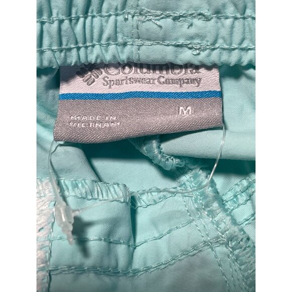 Columbia Mens Aqua Swim Board Trunks Size Medium Back Pocket No Liner - Picture 5 of 6